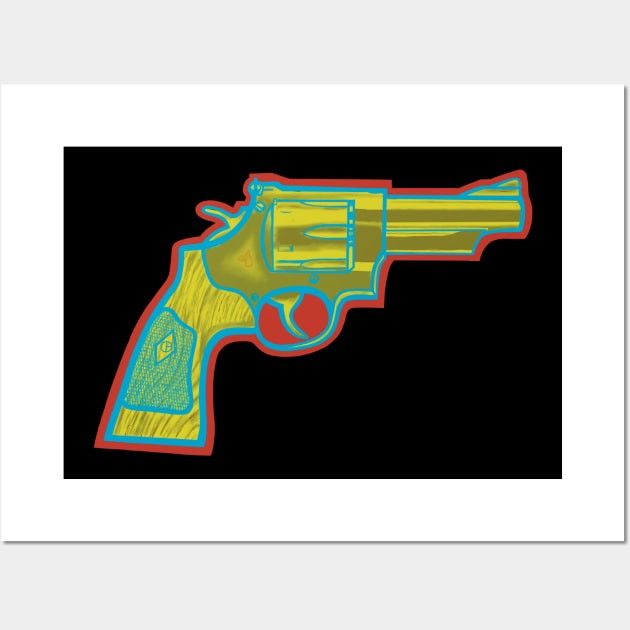 .44 Magnum Revolver Wall Art by Art from the Blue Room